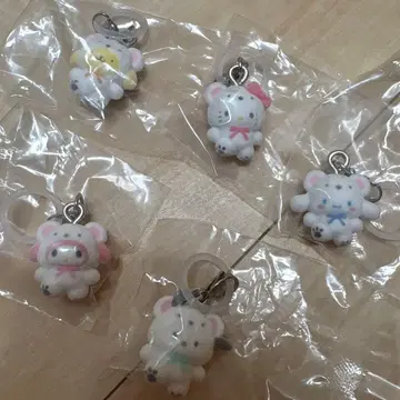 산리오 캐릭터즈 메지루시 액세서리 복슬복슬 스노우 5종 세트