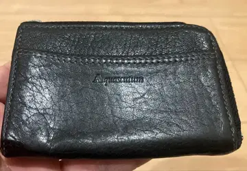 Aquascutum 블랙 가죽 코인 케이스