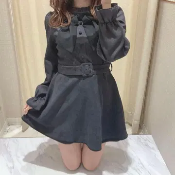 evelyn 코듀로이 리본 올인원