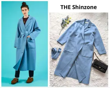 THE Shinzone 울 더블 랩 코트