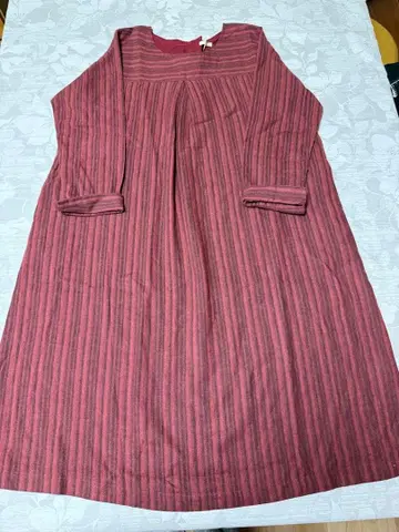 studio CLIP 빨간색 계열 스트라이프 원피스