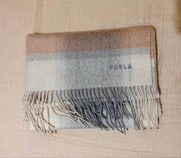 새상품급 FURLA 캐시미어 대형 스톨 그레이 베이지 브라운 계열