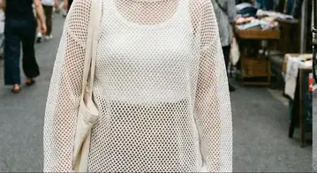 [ 덤 포함 ] 사용한 메쉬 니트 여대생