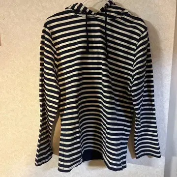 마린프랑세즈 보더 무늬 후드티 네이비 화이트