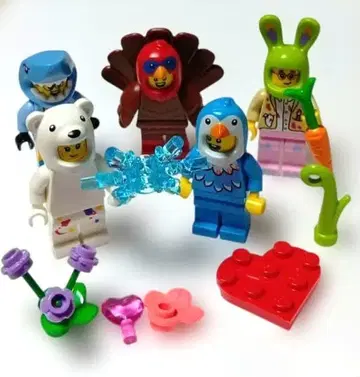 레고 미니 피규어 정품 인형옷 동물 세트 여아