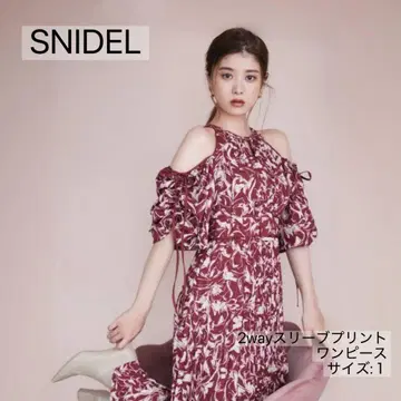 SNIDEL 2way 슬리브 프린트 원피스