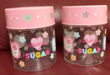 레어 레트로 헬로키티 카오하나 슈가 포트 2개 세트