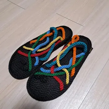 BECHONWAD 컬러풀 로프 샌들