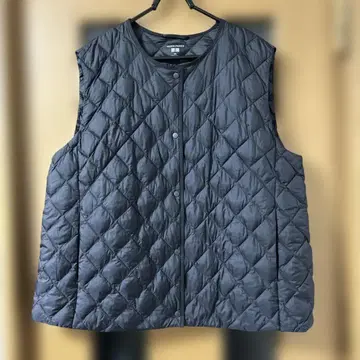 유니클로 블랙 퀼팅 베스트 웜 패디드 3XL 빅 사이즈