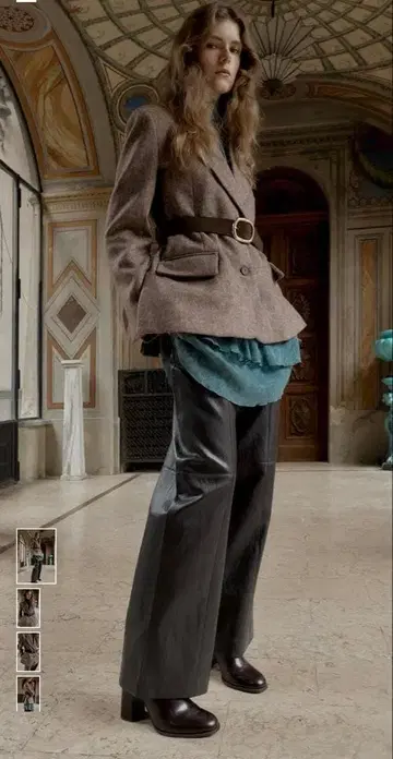 [택 포함 새상품] ZARA 헤링본 벨트 블레이저