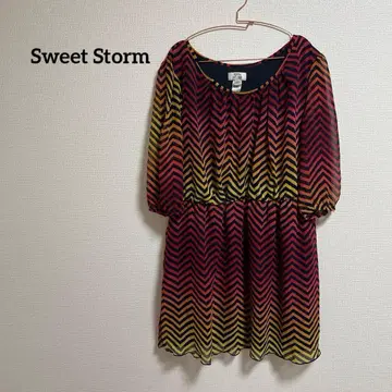 Sweet Storm 원피스 무릎 기장 세련된 루즈핏