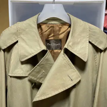 Paul Stuart 한 장 소매 트렌치코트 면 100%