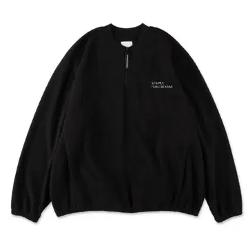 S.F.C FLEECEBASEBALL HALFZIPJACKET BLACK