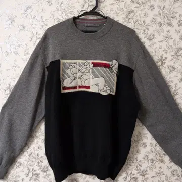 GREEN CLUBS 니트 스웨터 스타 자수 캐시미어 혼방