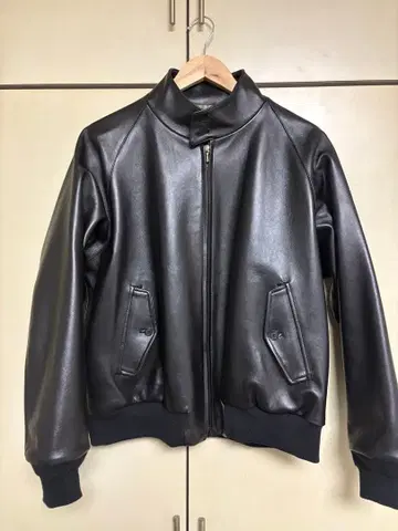 A.PRESSE 레더 해링턴 재킷