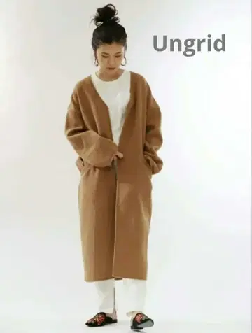 Ungrid 언그리드 가운 코트 노카라 카멜