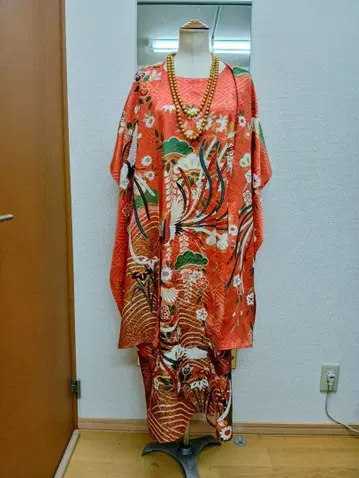 609 기모노 리메이크 - 우치카케에서 롱 원피스