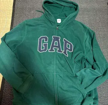 GAP 그린 풀 집업 후드티 L