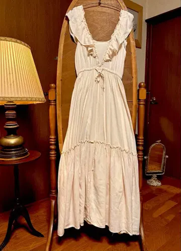 70s 유럽 프랑스 앤티크 vintage 핑크 원피스 드레스