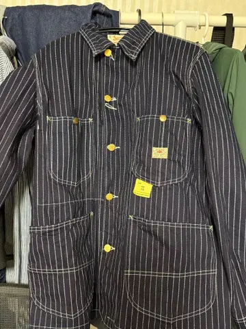 SUGAR CANE 스트라이프 데님 커버올