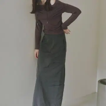 COCODEAL 워크 스타일 스커트 그린 정가 13,200엔