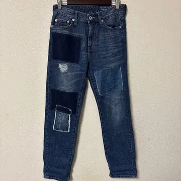 패치워크 디자인 스트레이트 데님