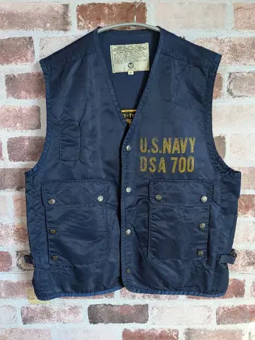 아비렉스 AVIREX 밀리터리 베스트 나일론 안감 있음 M 네이비