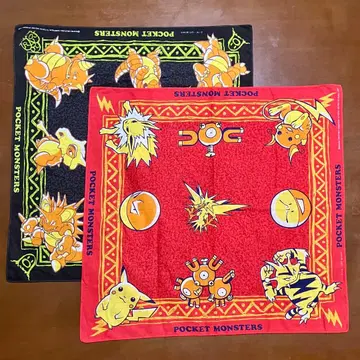 초대 포켓몬 반다나 손수건 빨검 전기 타입 땅 타입 2장 세트
