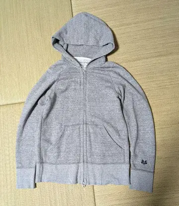 Americana/풀 집업 후드티/래글런/라이트 그레이/코튼 100