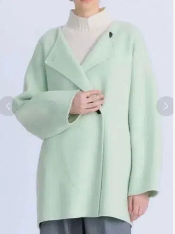 야마다야 Aga 노카라 미디 코트 라이트 그린