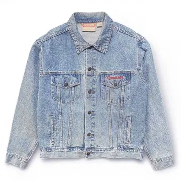 USA 구제 의류 빈티지 데님 자켓 데님 자켓 자수 워크 자켓