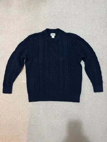 LLBean 피셔맨 스웨터 코튼 남성용 클래식 네이비 M