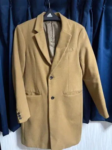 베이지 체스터 코트 울 혼방