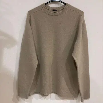 BATONER 베이지 크루넥 스웨터