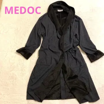 MEDOC 롱 코트 오픈 프론트 가볍고 부드러운 원단 속기모 9호