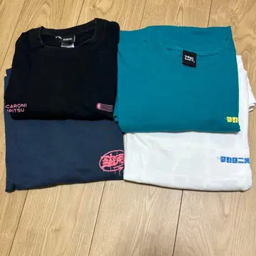 마카로니 연필 T셔츠 4장 세트