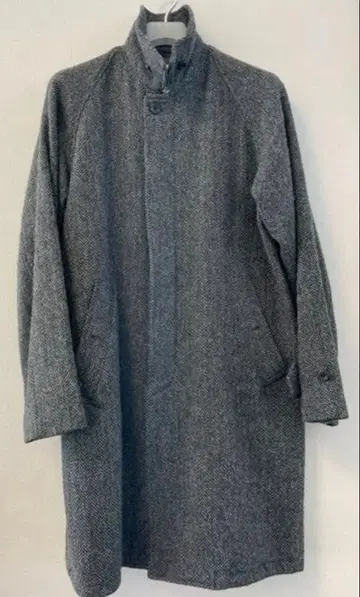 해리스 트위드 롱 코트