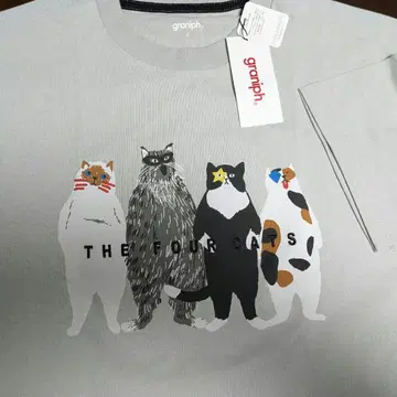 [ 미사용 새상품 ] 포 캣츠 쿨 빅 실루엣 T셔츠 그라니프