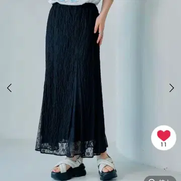 렙심 절개 레이스 스커트