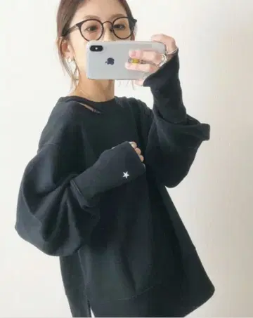 CONVERSE TOKYO mayumi 콜라보 데미지 맨투맨