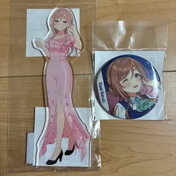 학원 아이돌 마스터 히메사키 리나 아크릴 스탠드 & 캔뱃지 세트