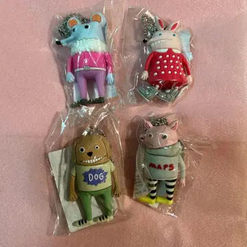 [ 미개봉 새상품 ] 요네즈켄시 라이브 가챠 동물 캐릭터 키링 4개 세트