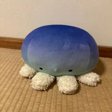 그라데이션 블루 해파리 봉제 인형
