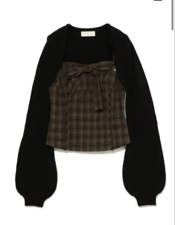 당일 발송 Tyla ribbon set tops andmary 블랙