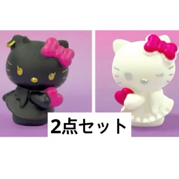 한국 한정 키티 50주년 손가락 인형 피규어 천사 악마