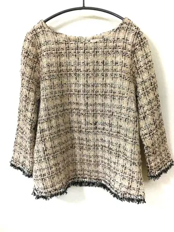 새상품 택 포함 Liala x PG 리알라 트위드 상의 핑크 S