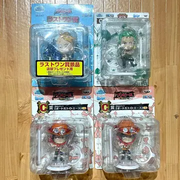 원피스 큥캐릭터 피규어 4개 세트 조로 에이스 마르코