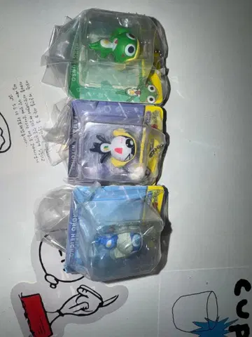 개구리 중사 케로로 가챠가챠 블리스터 참 3종 세트