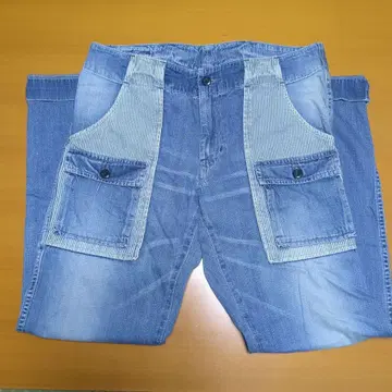 [ 레어 ] BLUE BLUE 패치워크 데님 팬츠 3