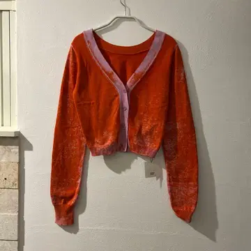 미사용 새상품 택 포함 SLY 오렌지/퍼플 가디건 프리 사이즈